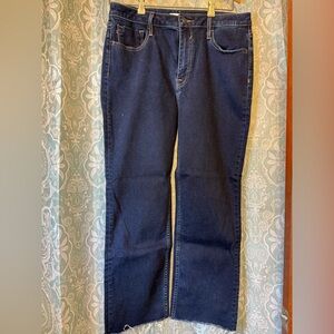 Vigoss Dark Blue Frayed Hem Jeans
